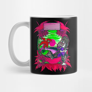 Monkey enjoying vacation Mug